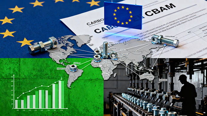 Tarifa de carbono da UE entrará em vigor em 2026, impactando o comércio de fixadores da China